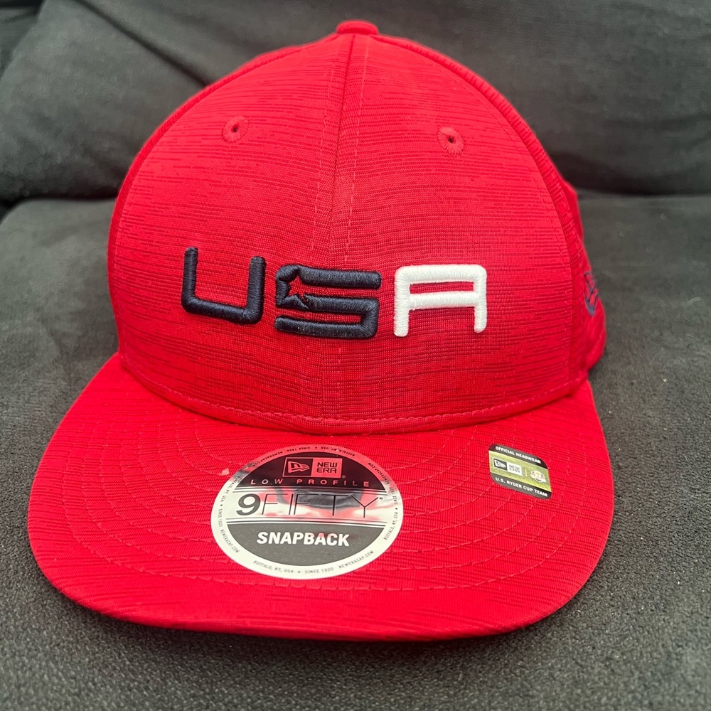 2023 New Era 9FIFTY Team USA Ryder Cup Red Snapback Hat – New with Tags